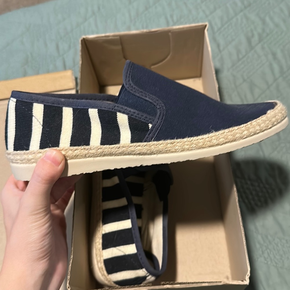 Armor Luxe striped espadrilles-navy blue with stripes, women’s size 8